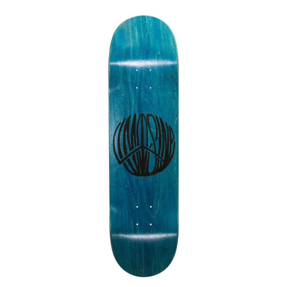 Limosine Peace skateboard deck featuring a colorful peace sign design, ideal for skateboarding enthusiasts.
