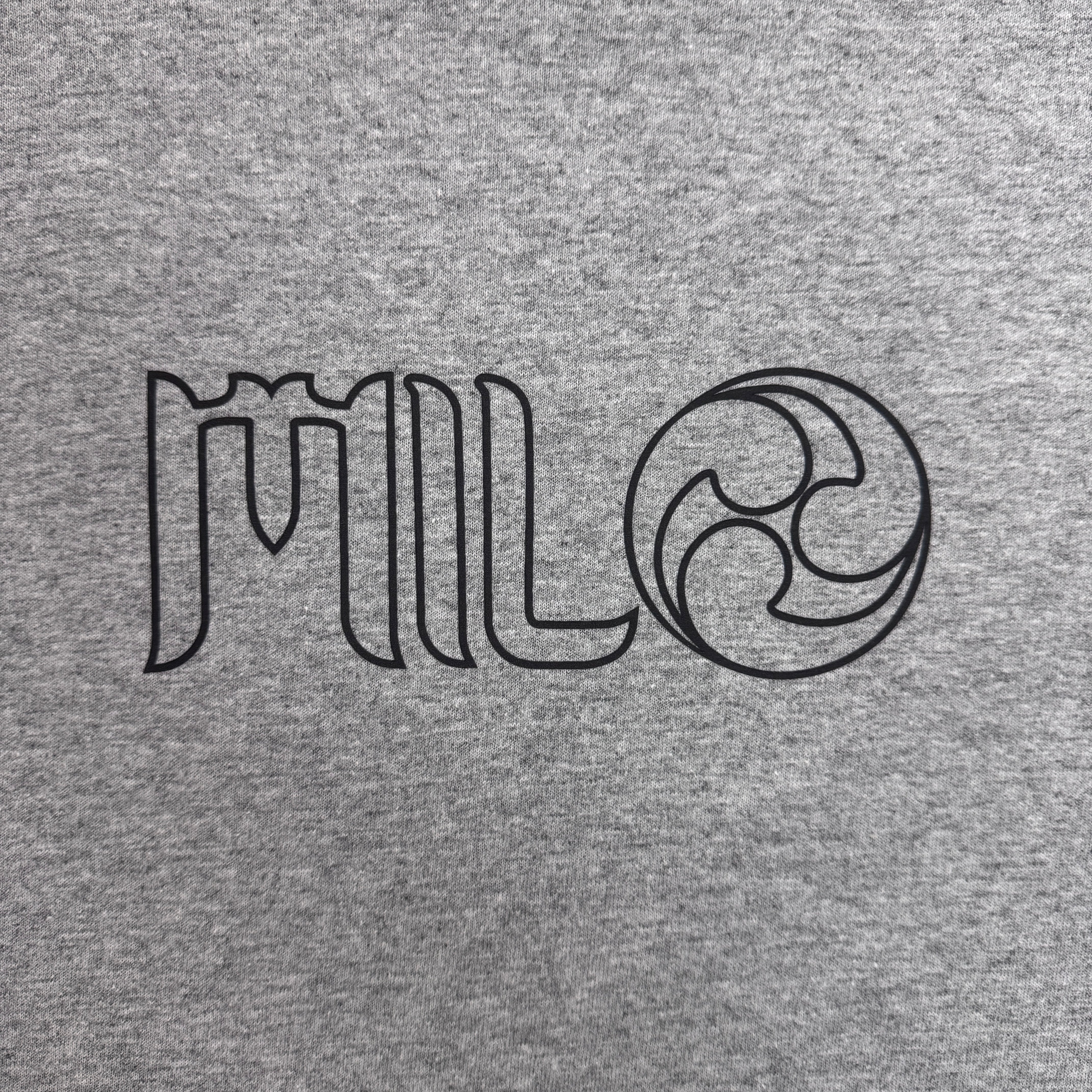 Men's Milosport Ruff Washed Ronin T-shirt, casual fit, rugged washed fabric in a natural stance, featuring the Milosport logo.
