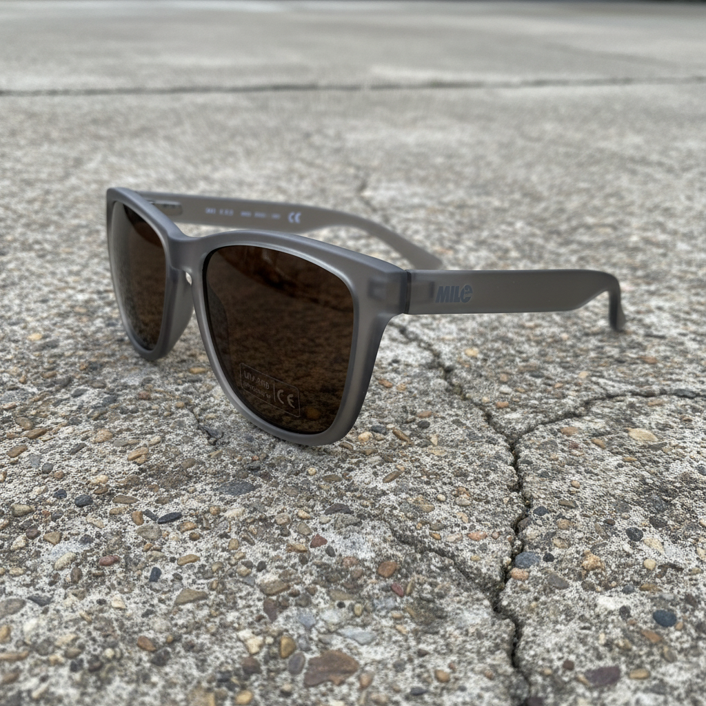 Milosport inversion polarized sunglasses with black frames and tinted lenses, designed as stylish accessories for sun protection.